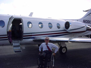 Chip on the tarmac outsdie the General's Plane